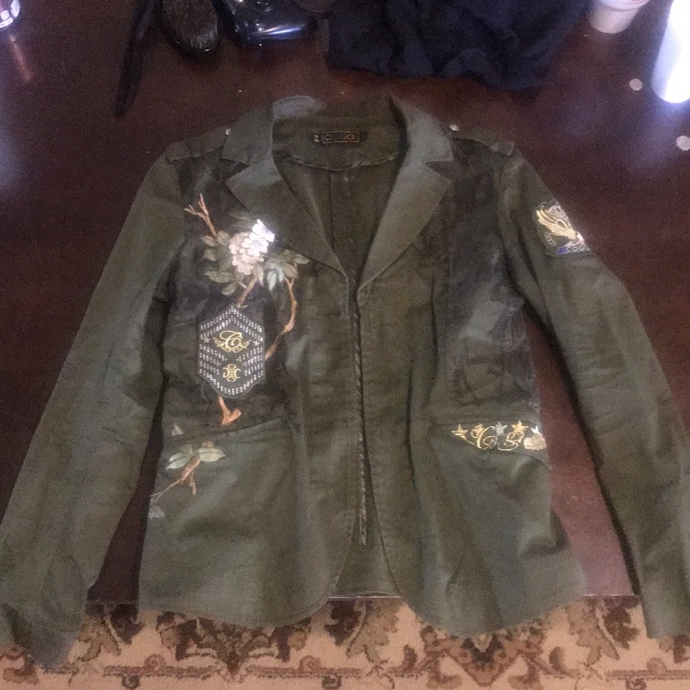 Olive green COOGI blazer.